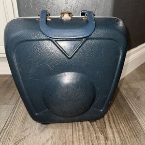 Vintage Million Miler Bowling Ball Blue Hard Shell Case Carrying Case Bag travel